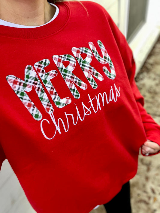 Merry Christmas appliqué