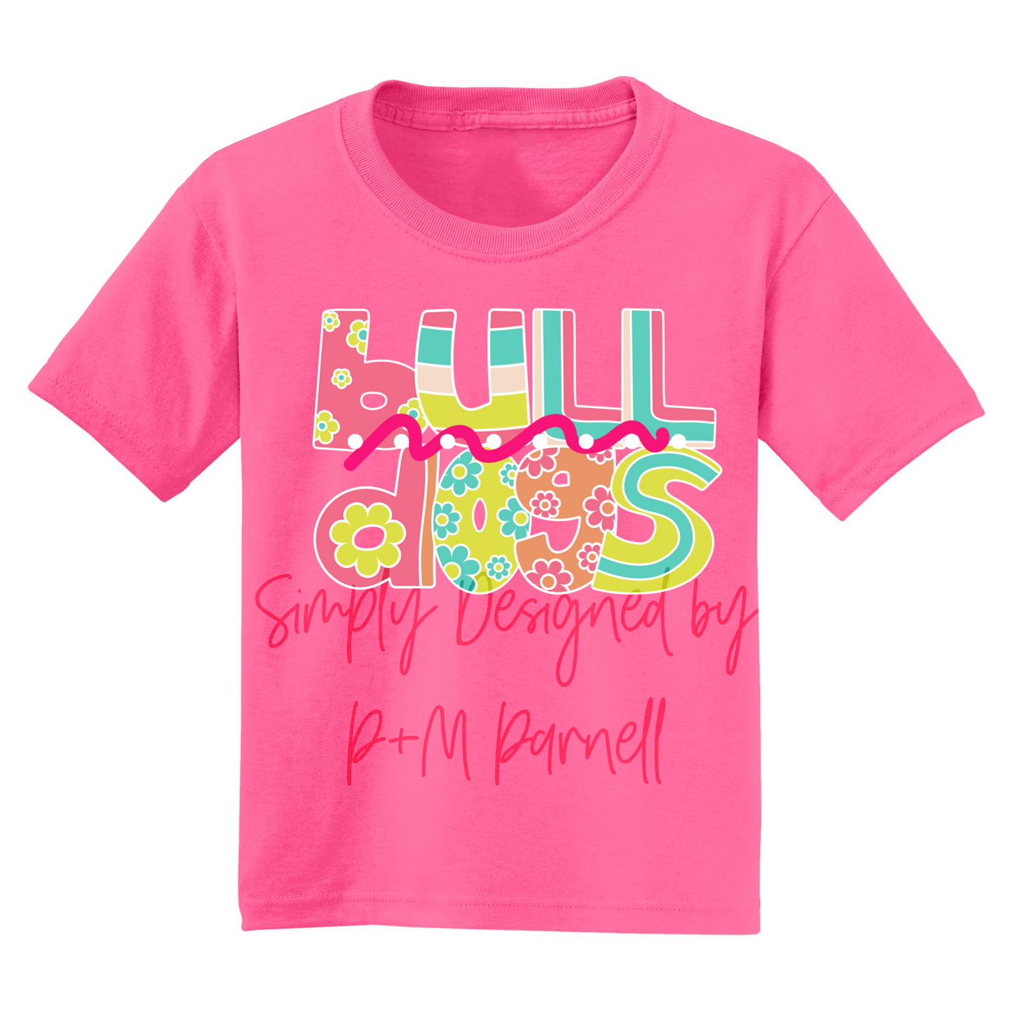 Neon Bulldogs Spirit tees - direct to film