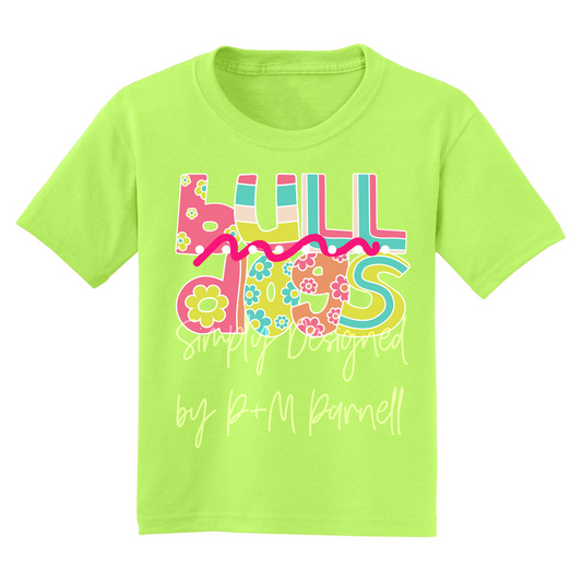 Neon Bulldogs Spirit tees - direct to film