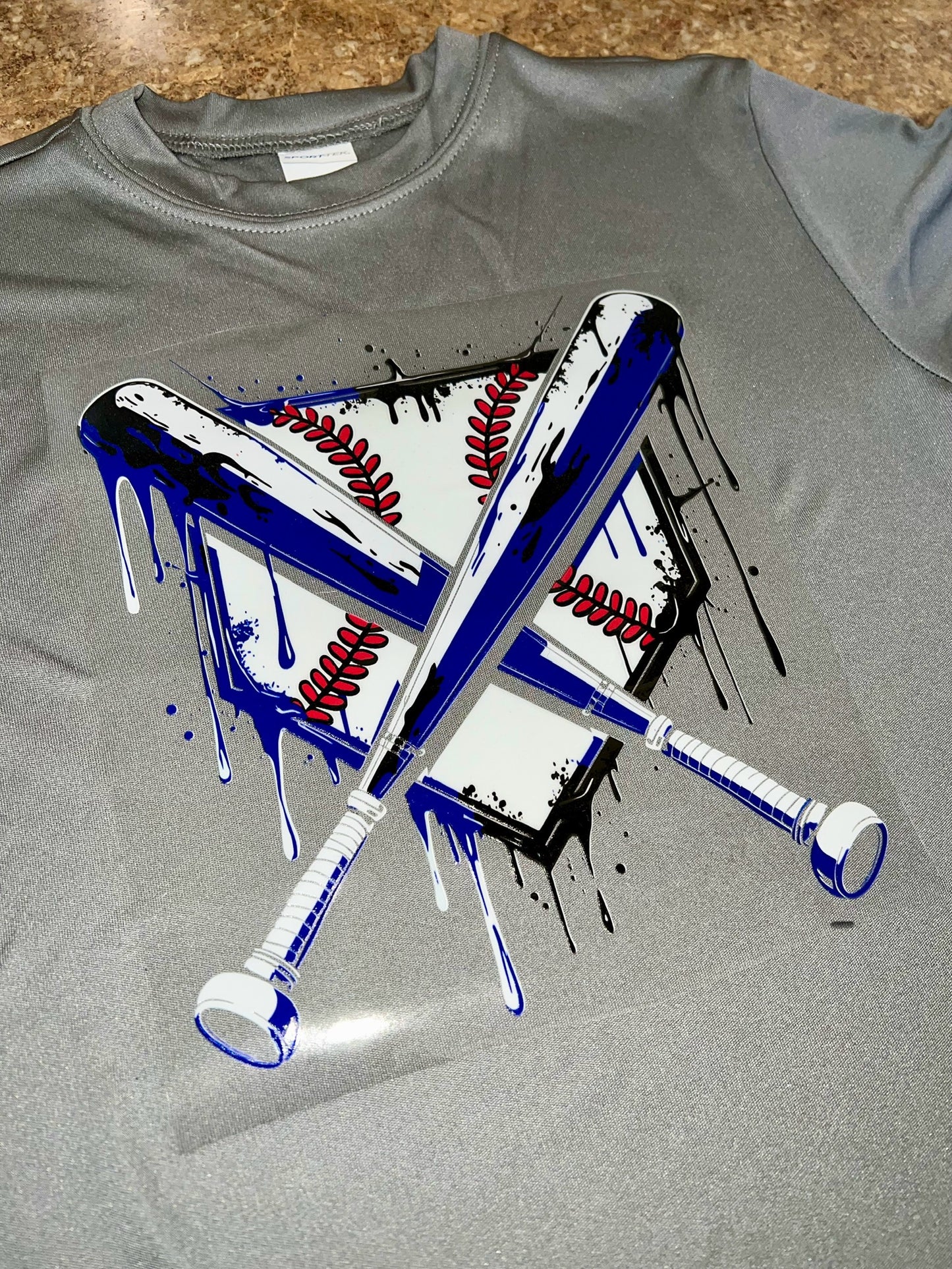 Baseball Drip Royal Blue