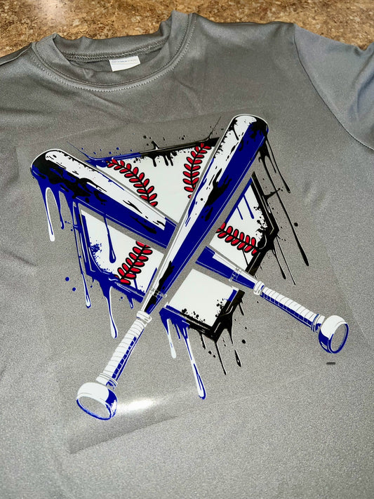 Baseball Drip Royal Blue