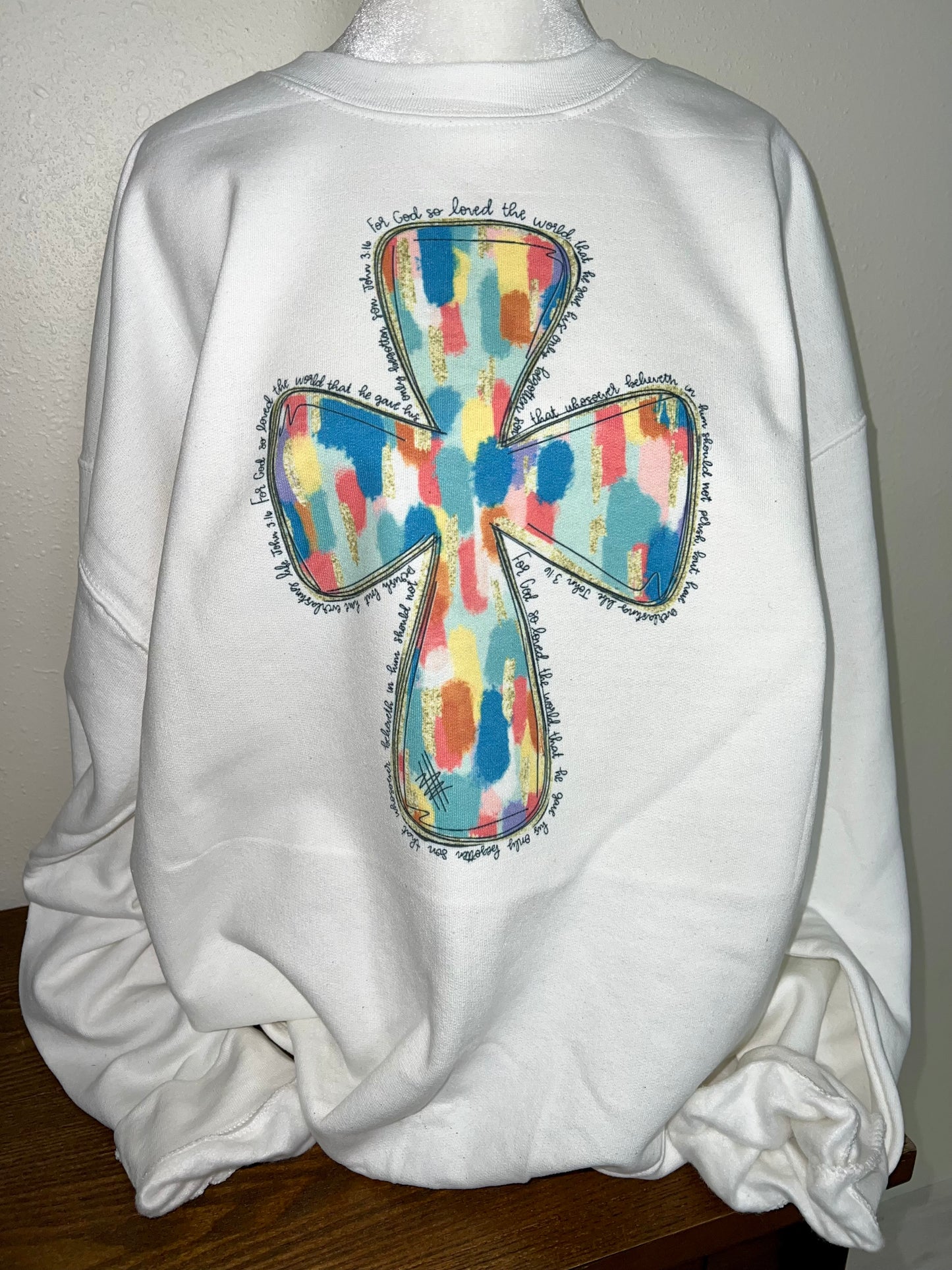 For God So Loved the World cross - sublimation tee