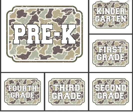 Camo BTS grade tees — IF YOU PREFER ANOTHER SHIRT COLOR OTHER THAN WHITE, PLEASE SPECIFY SHIRT COLOR IN THE SPECIAL INSTRUCTIONS BOX AFTER ADDING TO YOUR CART