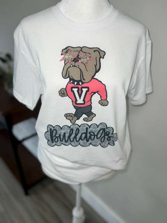 Standing Bulldog Mascot (glitter eyes)