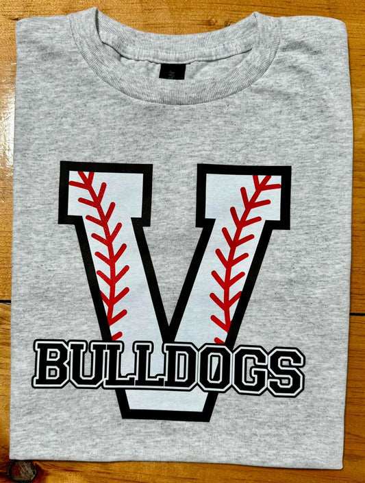V Bulldogs Baseball Stitch custom - DTF
