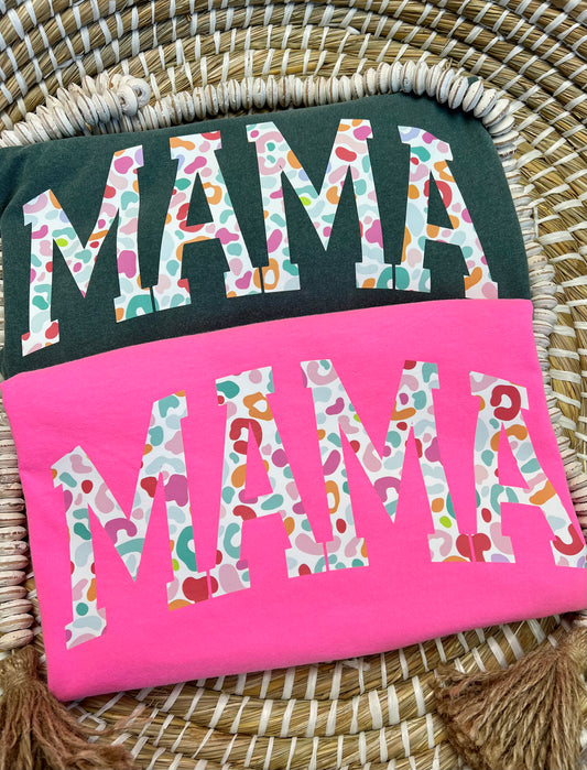 Leopard Mama HTV - comfort color short sleeve tee
