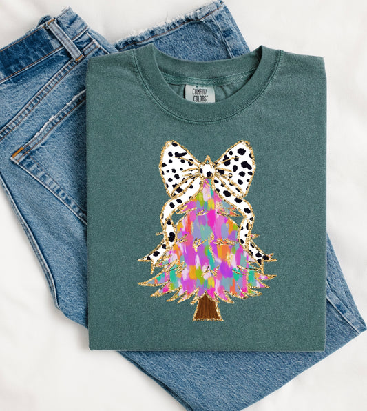 Watercolor Coquette Christmas tree