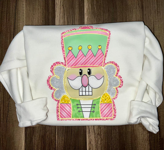 Faux Glitter Nutcracker
