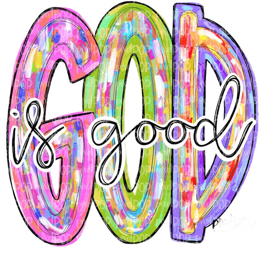 God Is Good watercolor • sublimation