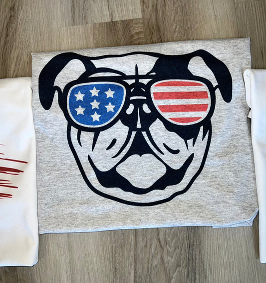 Bulldog with Glasses