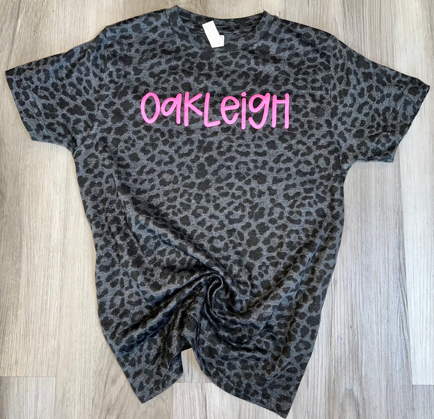 Black Leopard Puff tee