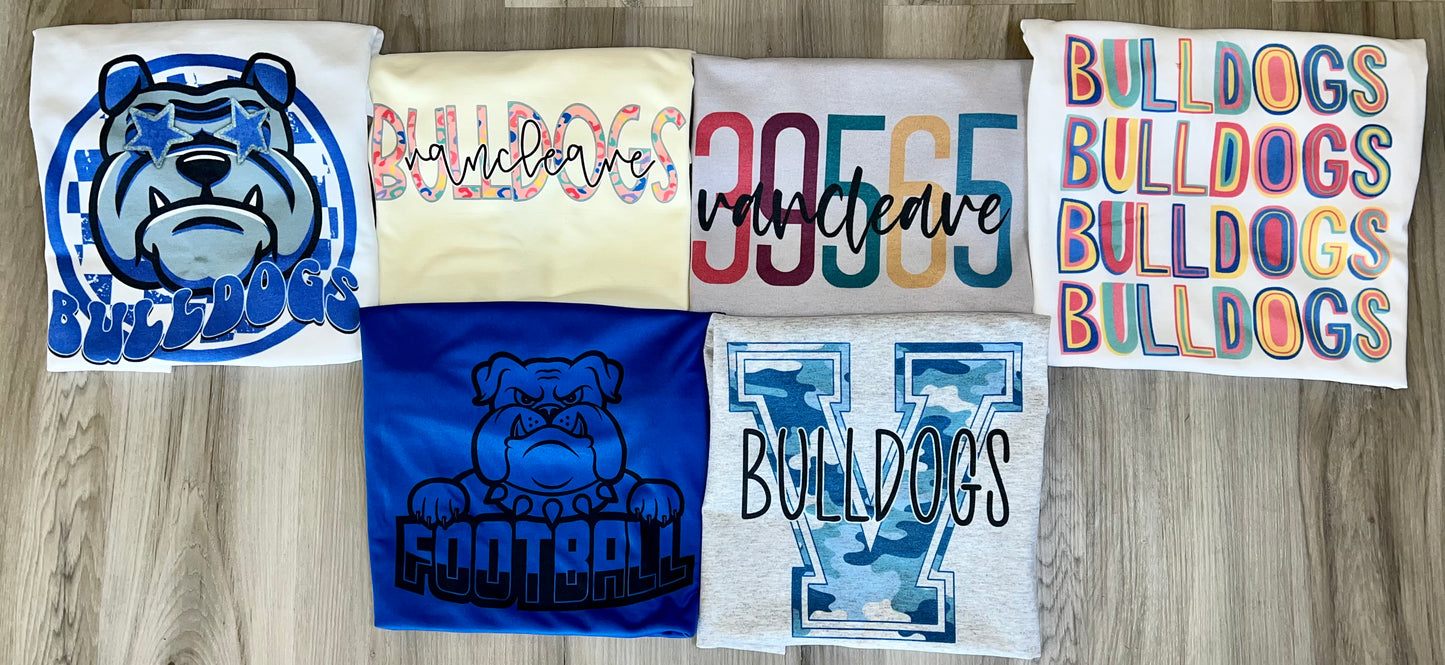 Pink Leopard “bulldogs” with script