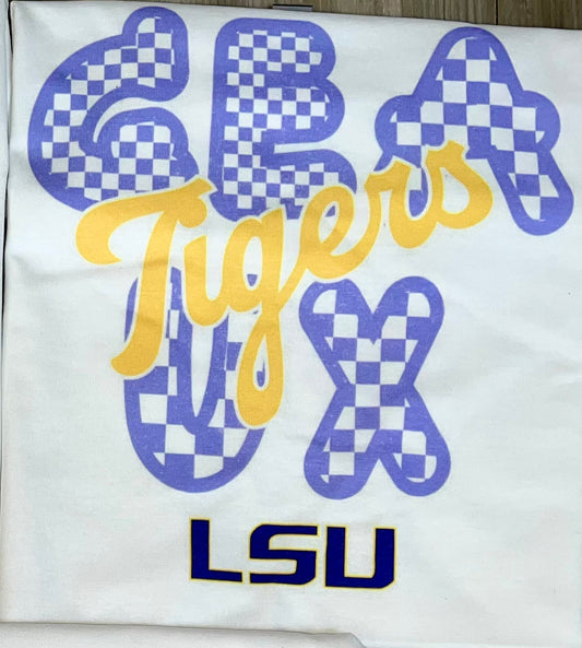 Checkered Geaux Tigers