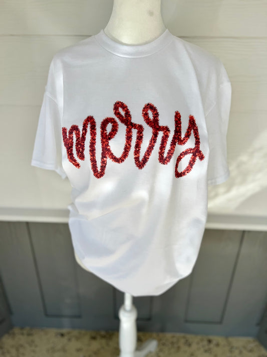 Faux Merry Tinsel