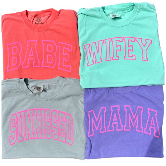 Comfort Color Puff Vinyl tee