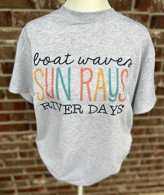 Boat waves • Sun rays • River days