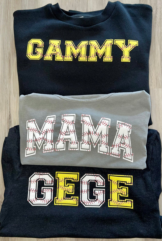 Softball/Baseball puff vinyl tees