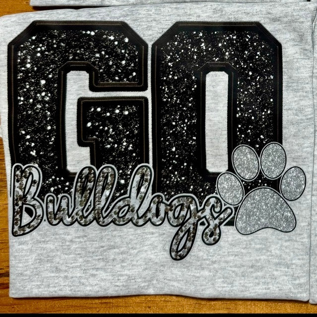 Go Bulldogs - faux glitter • direct to film