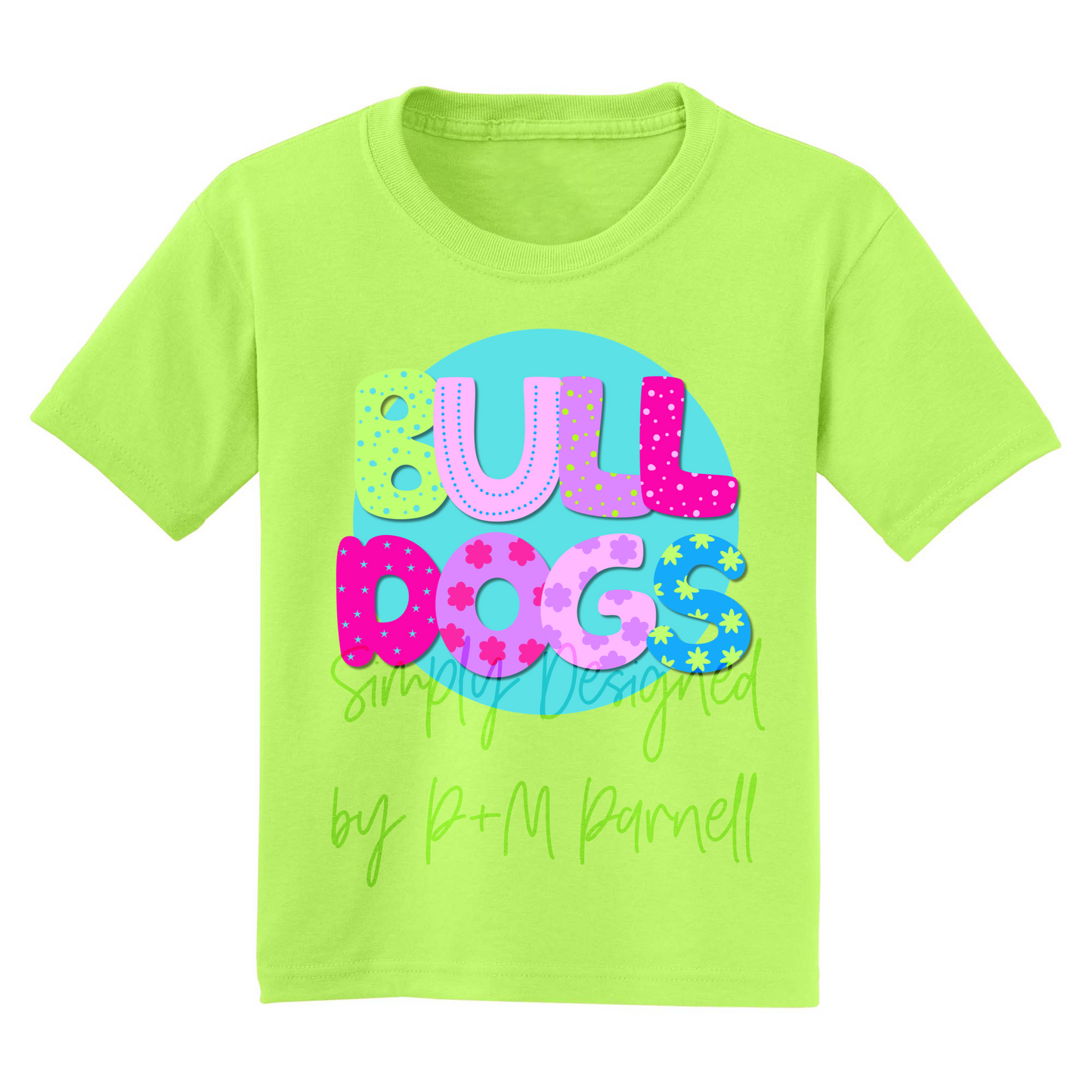 Neon Bulldogs Spirit tees - direct to film