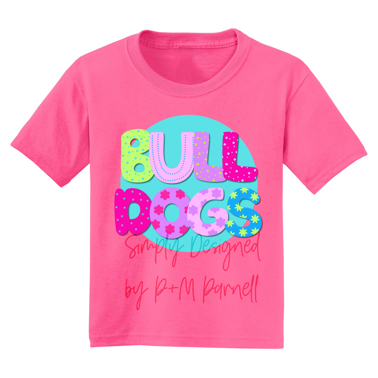Neon Bulldogs Spirit tees - direct to film