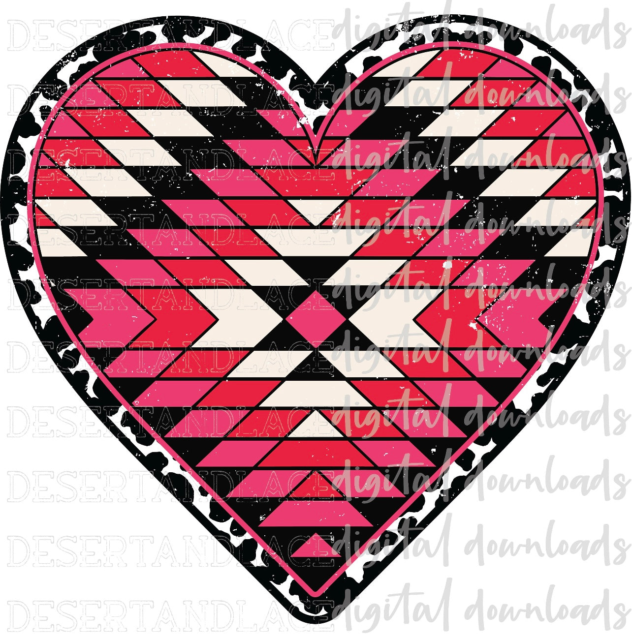 Aztec Valentine Heart - sublimation