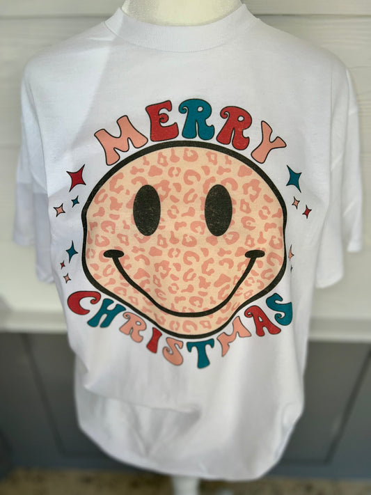 Leopard Smiley - Merry Christmas